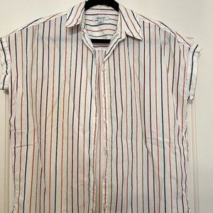 Madewell Multicolor Striped Courier Shirt Size Small